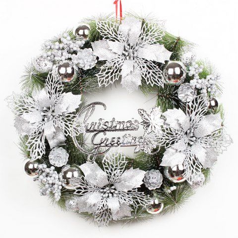 Flor de Navidad anillo de ratán puerta de adorno decoration40cm 