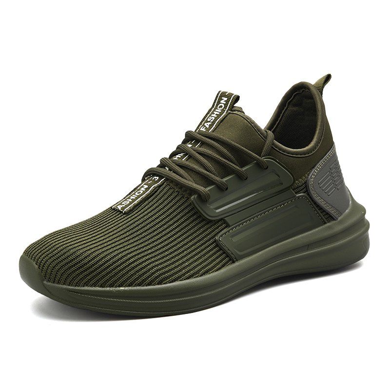 

Men Boots Fashion Soft and Comfortable Breathable Shoes Sneakers, Army green