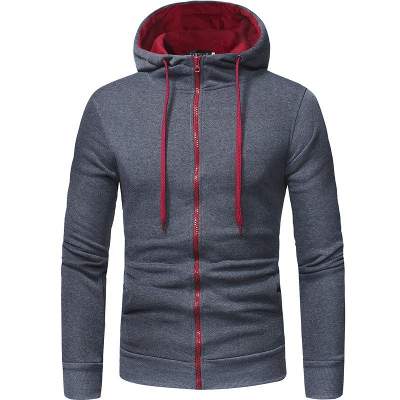 casual slim hooded cardigan