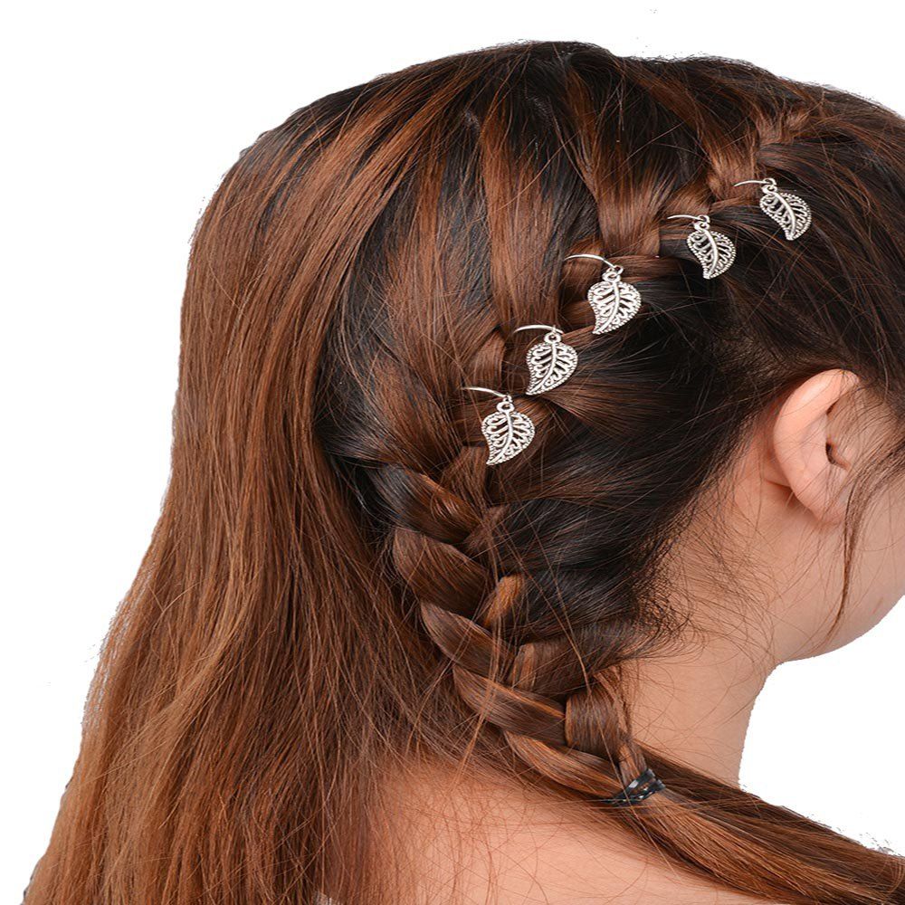 

Personalized Casual Hair Accessories DIY Five Gold Or Silver Leaf Headdress, Light gray