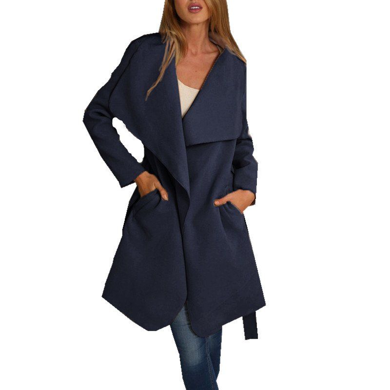 large lapel women's coat