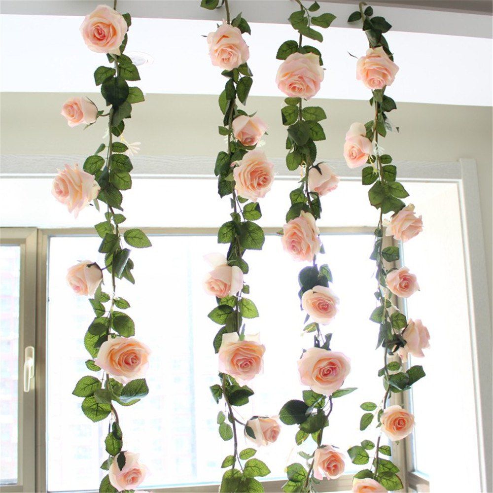  43 OFF 1PC Rose Artificial Flowers Home Wedding Garden Wall Hanging 