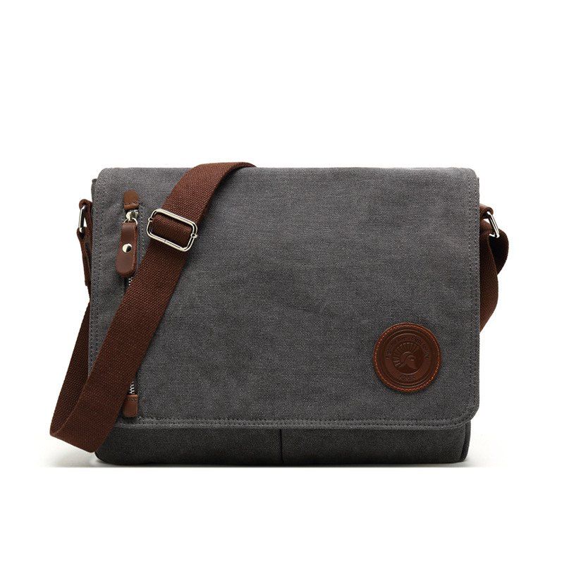 Men Canvas Bag Casual Travel Male Messenger Crossbody School Shoulder Package