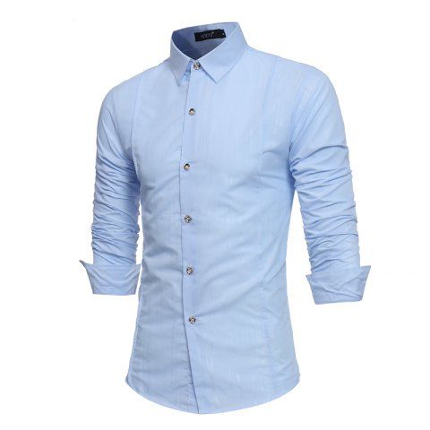 camisa manga larga hombre azul marino