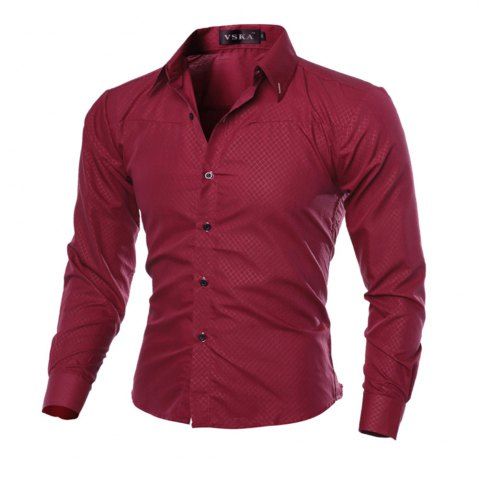 camisa color vino para hombre