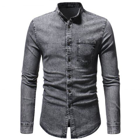 camisa vaquera gris hombre