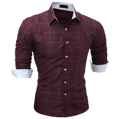 camisas de vestir para hombre color vino