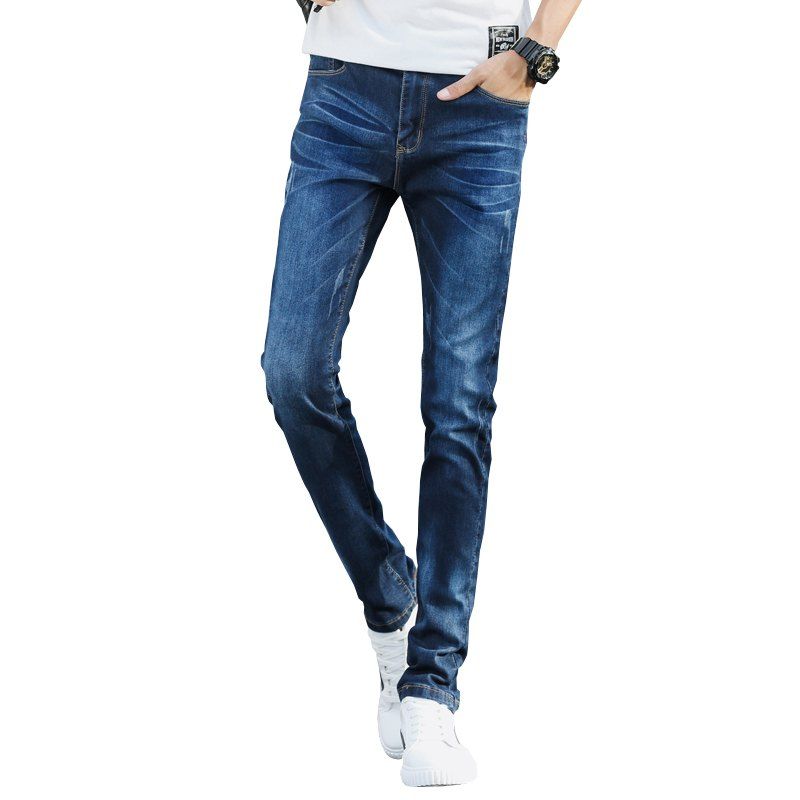 

Men'S Fashion Casual Slim Pants Straight Pants Sports Fitness Pants, Blueberry blue
