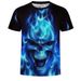 3D Fashion Men's Print Ghost Shadow Skull T-Shirt -  