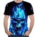 3D Fashion Men's Print Ghost Shadow Skull T-Shirt -  