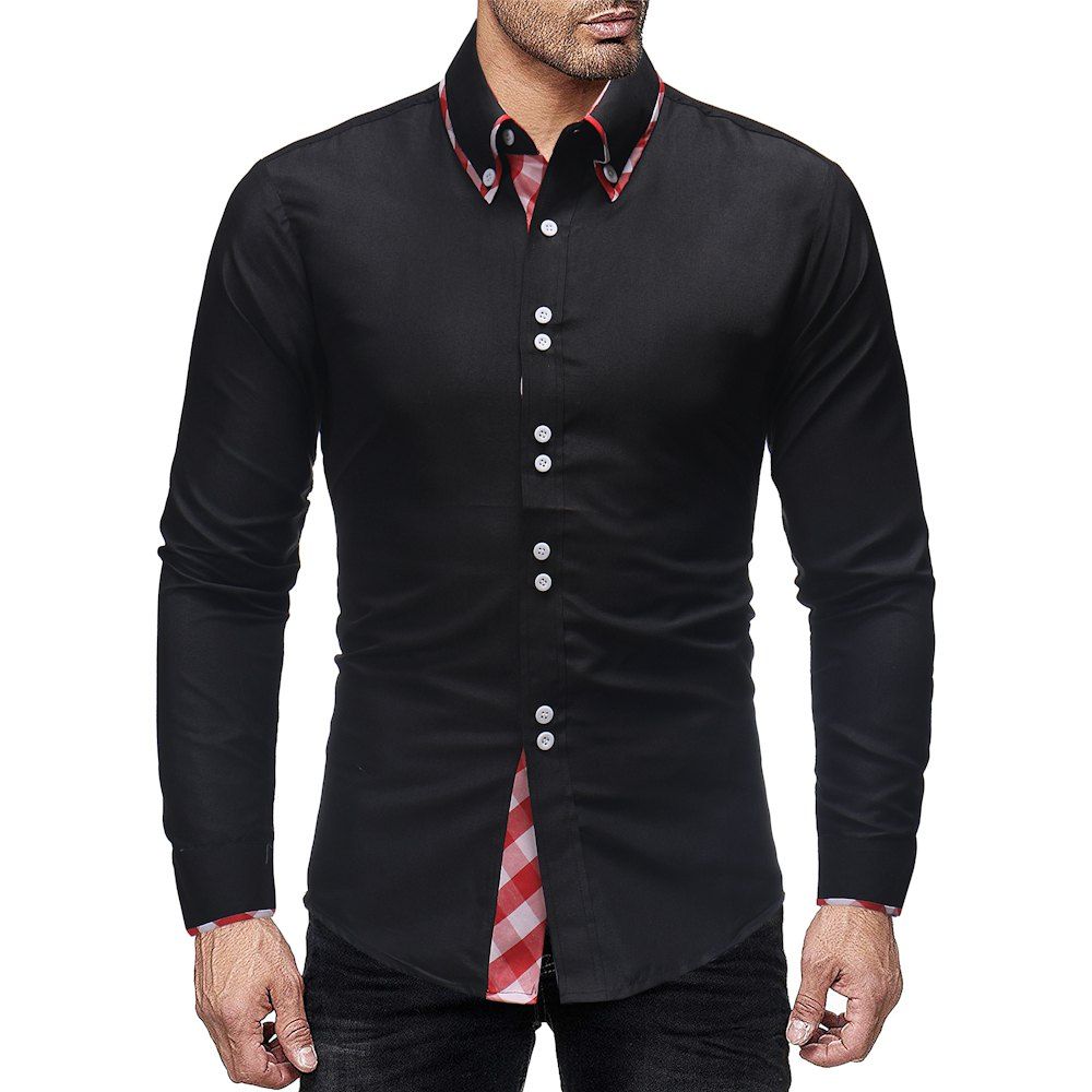 chemise double col