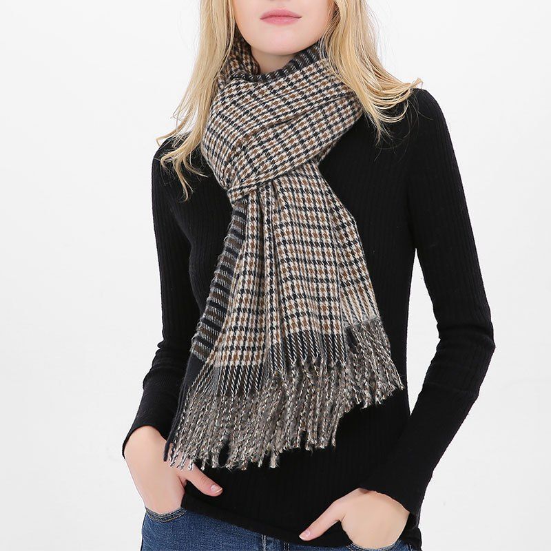 Spider Webs Fleece Scarf Warm for Winter Faux Fur