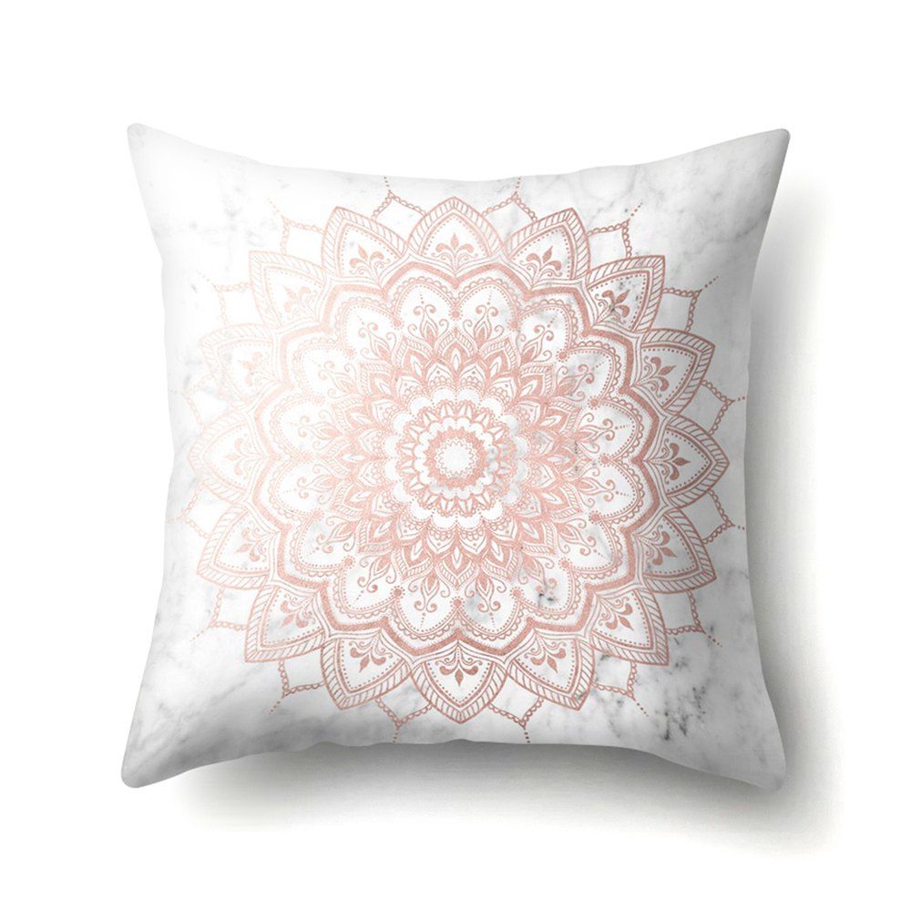 

Pink Gold Mandala Cuddle Pillowcase, Multi-u;others