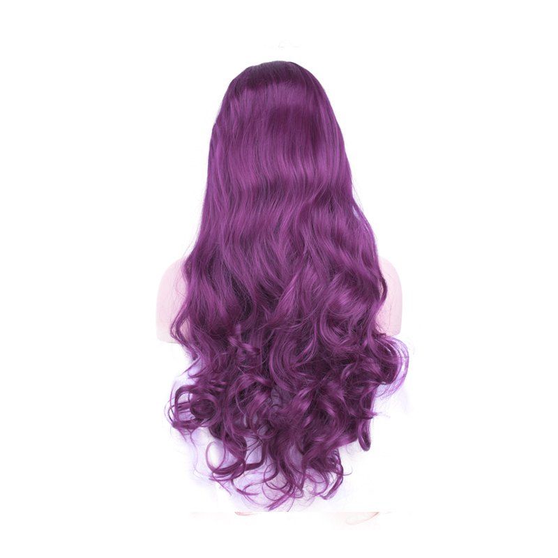 25 Off New Dark Purple Wig Long Natural Wave Synthetic Hair High