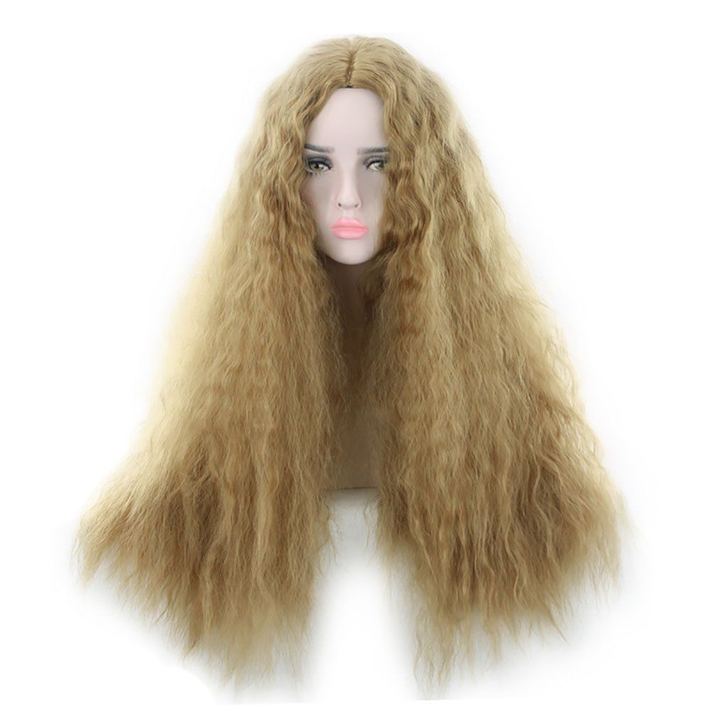

African Ringlet Wig Corn Beard Golden Hot Style Wig, Champagne gold