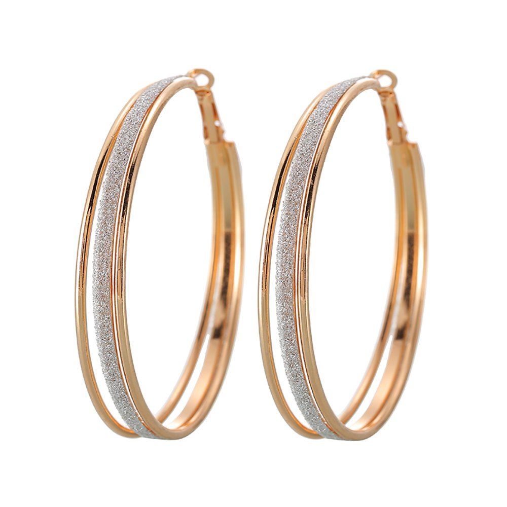 

Vintage Gold Multi-Layer Hoop Earrings Are Great for Party Jewelry, Multi-b