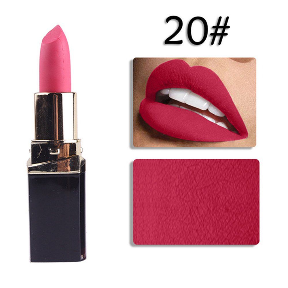 

MISS ROSE matte waterproof permanent moisturizing lipstick square tube makeup, Multi-n