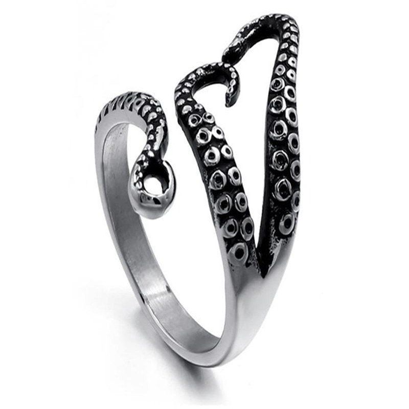 

Women's Creative Personality Female Octopus Ring, Silver