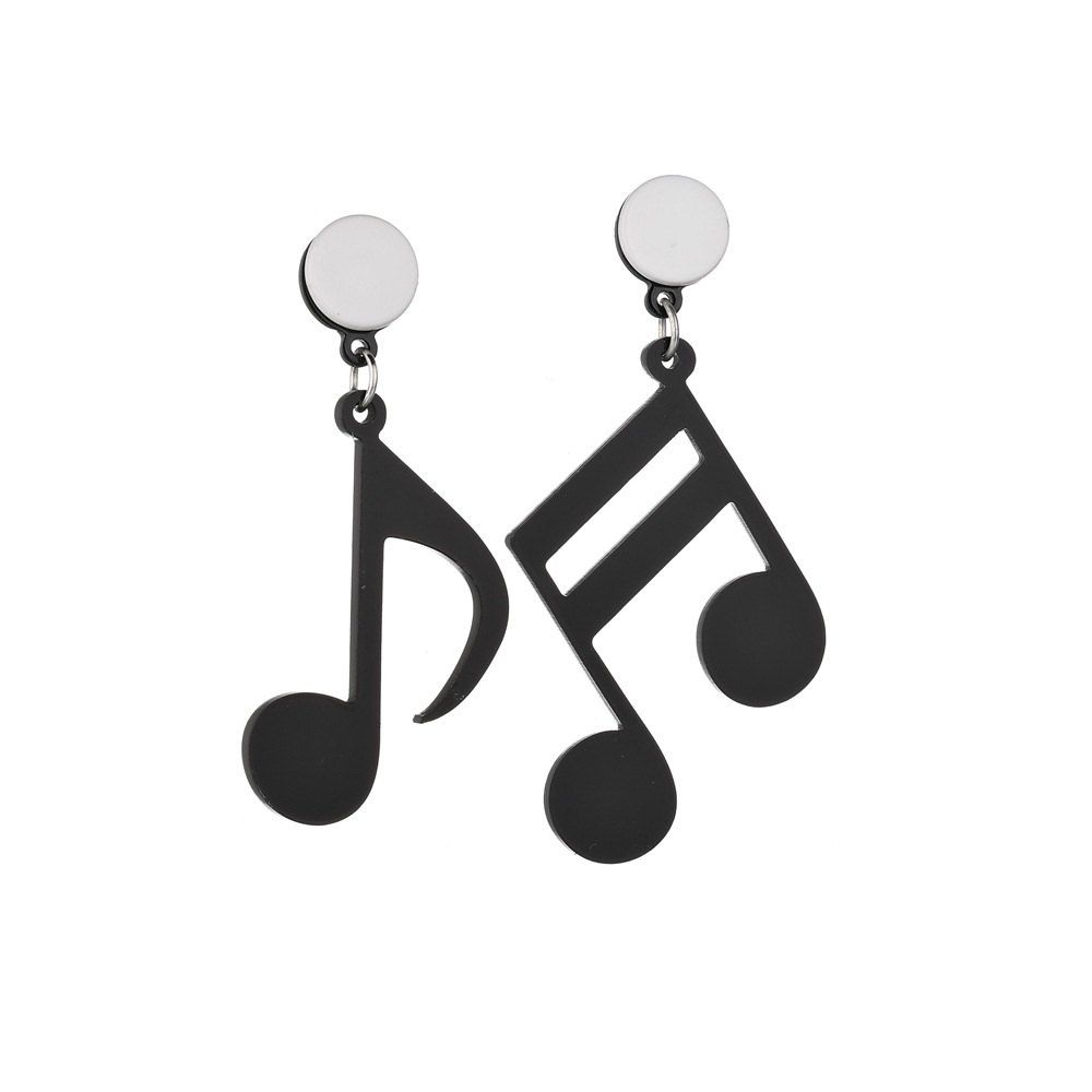 

Fashion Creative Musical Note Pendant Earrings, Multi-a