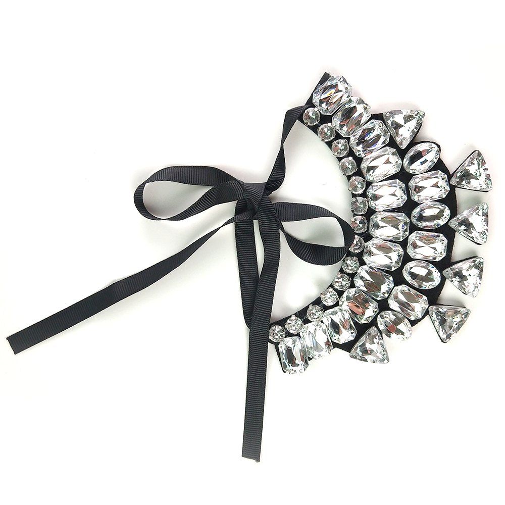 

White Crystal Diamond Collar Necklace for Women, Transparent