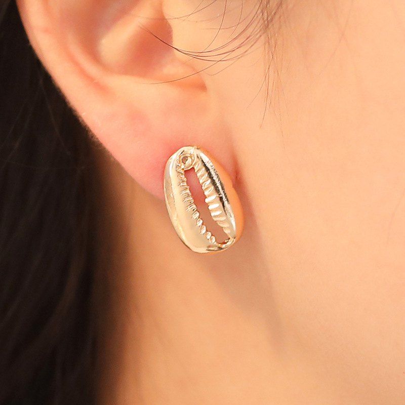 

Fresh and Creative Simple Alloy Shell Earrings, Gold