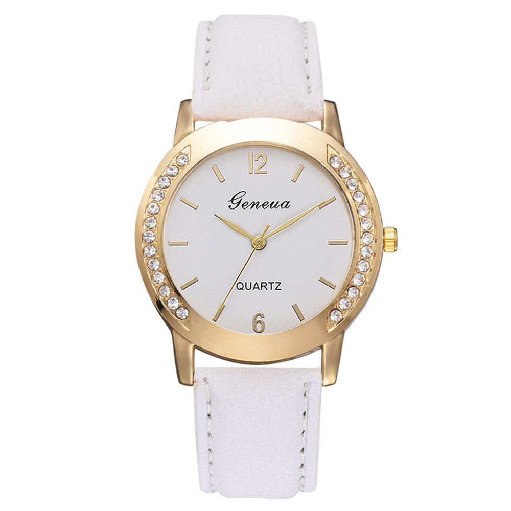 

Xr3135 Casual Ladies Quartz Watch Fashion Two-Side Diamond Fashion Watch, White