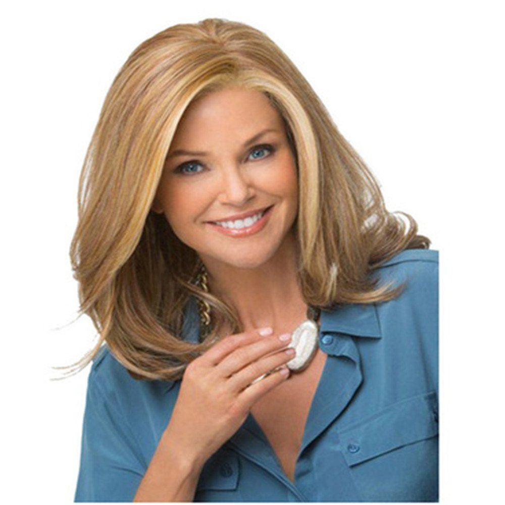 

Europe and The United States Long Gradient Hair Wig, Gold