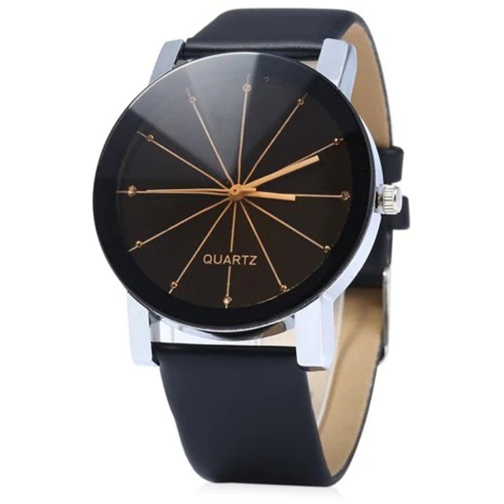 

GENEVA Men Fashion Simple Ray Belt Quartz Wrist Watch, Multi-a