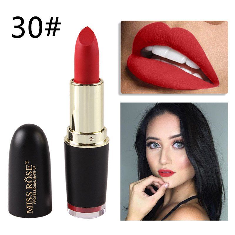 

MISS ROSE Black Bullet Protracted Waterproof Fog Matt Lipstick Makeup, Multi-f