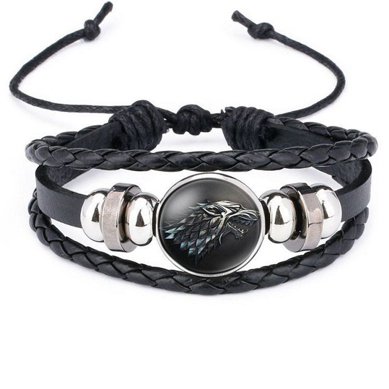 

Hip-Hop Fashion Men's Jewel Original Bracelet, Black