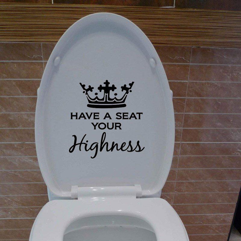 

Creative Toilet PVC Wall Sticker, Black