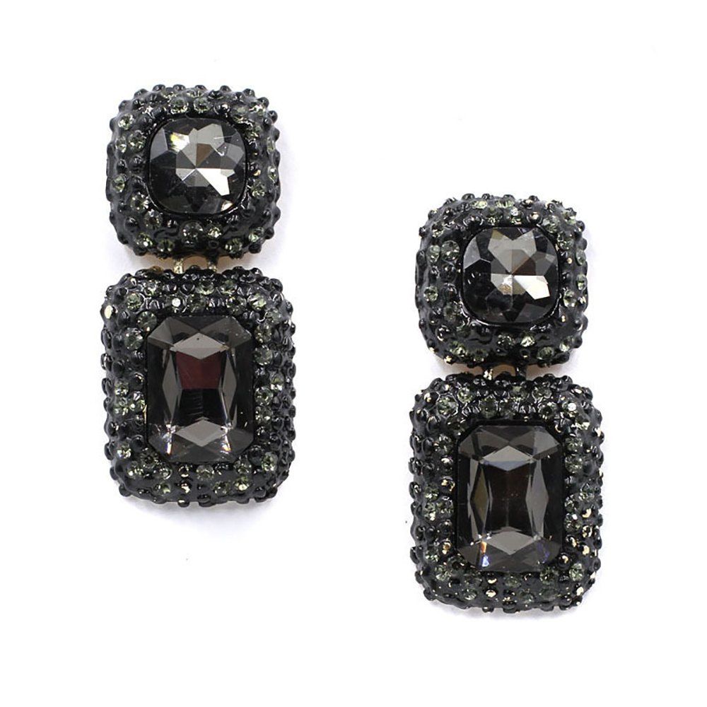 

Multi-Color Ear Stud with Alloy Setting and Drilling Technology, Natural black