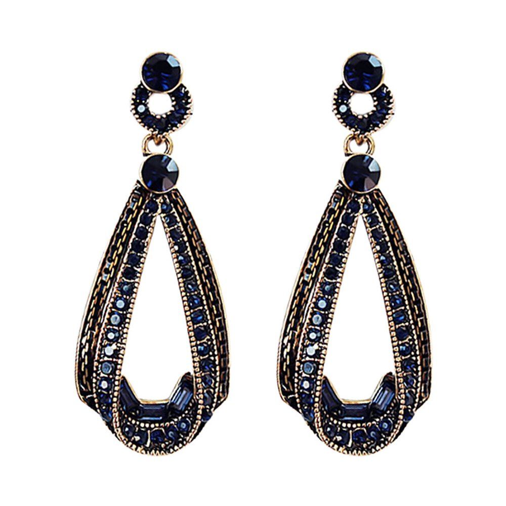 

Elegant Black Gem Drop Earrings, Navy camouflage