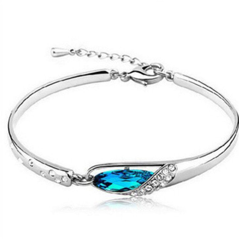 

Sweet Lady Austrian Crystal Bracelet, Silver