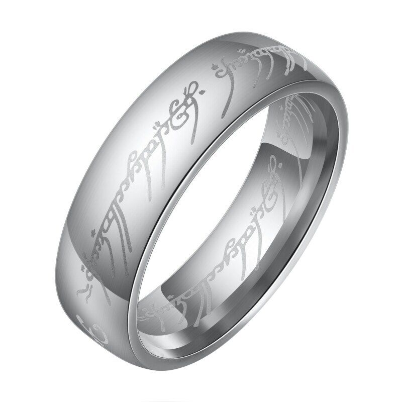 

Fashion The Lord of The Rings for Men 18K Gold Plating Stainless Steel Jewelry, Silver