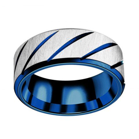 

Fashion Titanium Steel Ring Mirror Polishting Ring Engagement High-Quality Ring, Blue