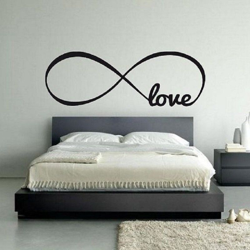 

Cartoon Words Quotes Romance Cycle Love Plane Wall Stickers Room Decor, Black