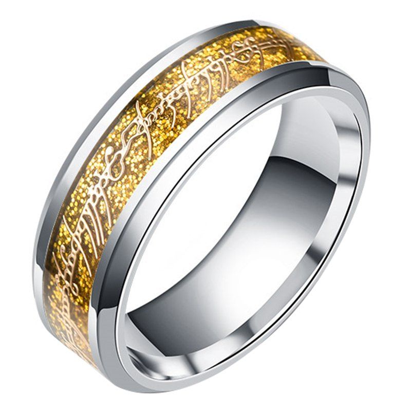 

Fashion of The Rings Stainless Steel Men Women The One Band Ring, Gold
