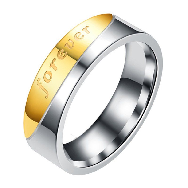 

Couple Stainless Steel Rings Forever Love Ring Gold Silver Rings Jewelry, Multi-b