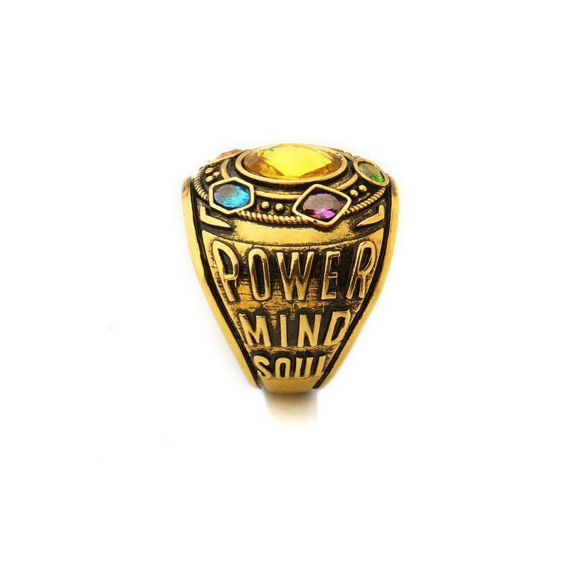 

Creative Personality Punk Color Colored Diamond Ring, Gold