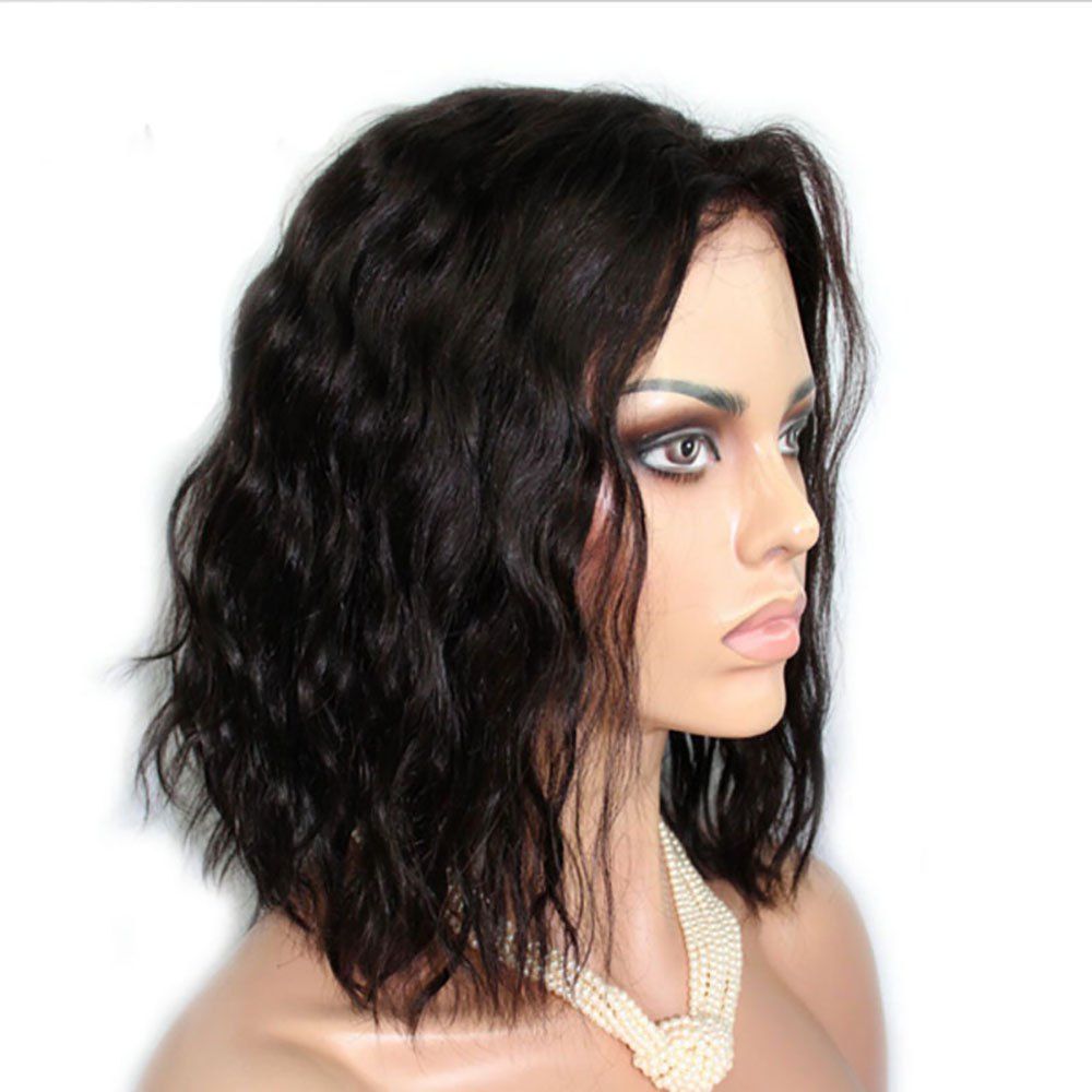 

The Fashionable New Style Has Medium Curly Hair, Black