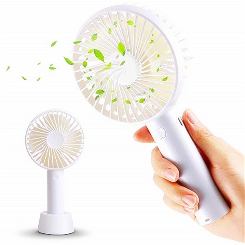 

Small Handheld Battery Operated Face Fan Rechargeable Portable Travel, White