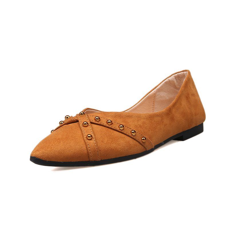 

Pointed Flatbottomed Shallowmouthed Single Shoe, Brown