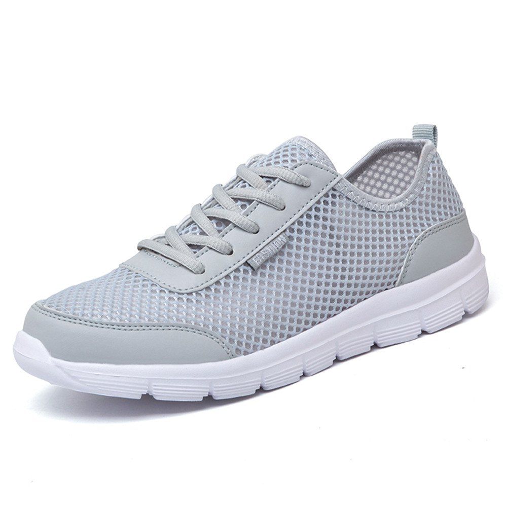 

Men Shoes Summer Sneakers Breathable Casual Shoes Couple Lover Fashion Lace Up, Gray