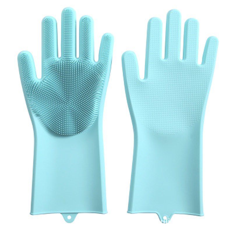 

Silicone Dishwashing Gloves Multifunctional Kitchen Gloves, Light slate