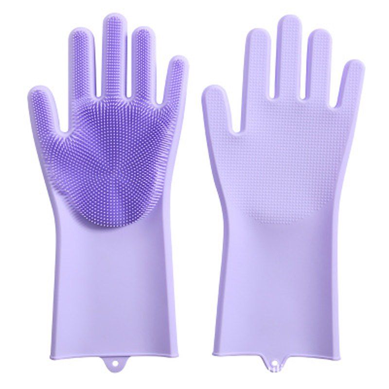 

Silicone Dishwashing Gloves Multifunctional Kitchen Gloves, Mauve