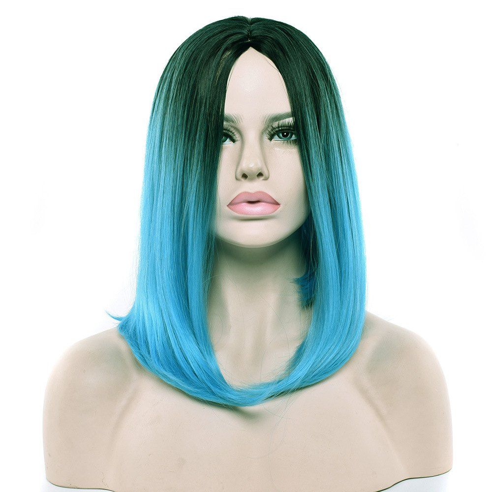 

Black Gradient Grandma Ash in The BoBo Head Short Hair Wig, Multi-a