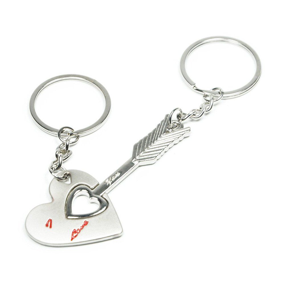 

Lovers Key Chain Cupids Arrow Birthday Valentines Day Anniversary, Silver