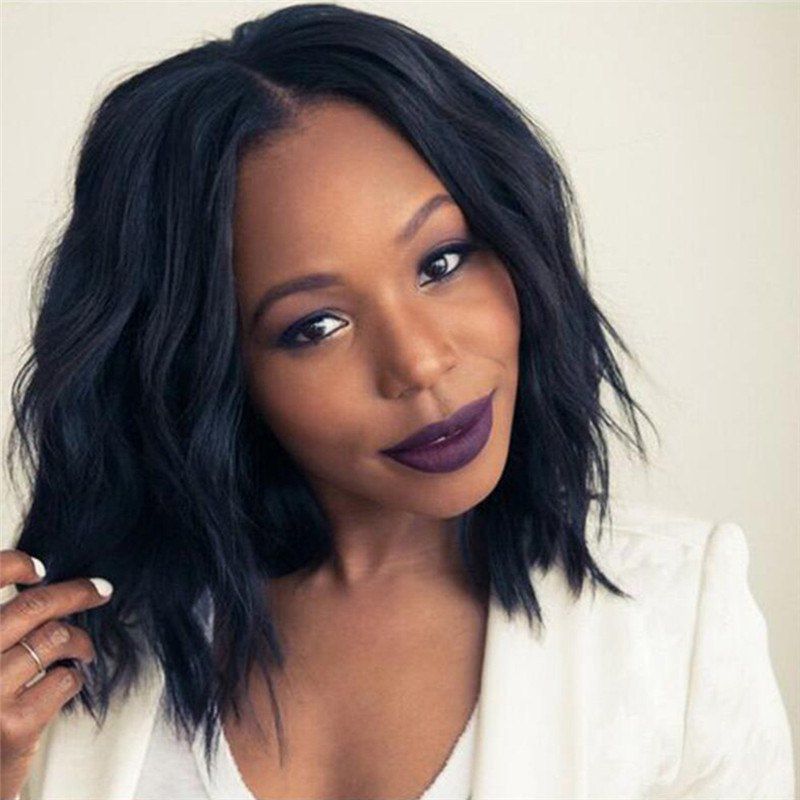 

Medium and Short Curls of Black Wig