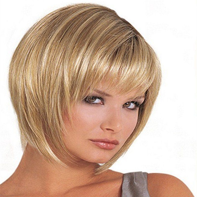 

Trend Female Short Hair Fluffy Face Wig, Blonde